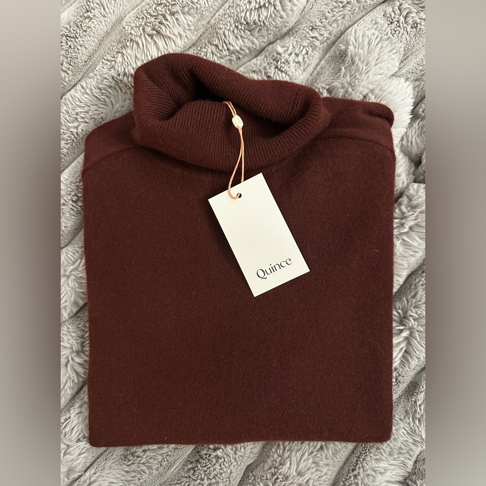 Quince Burgundy Turtleneck Sweater